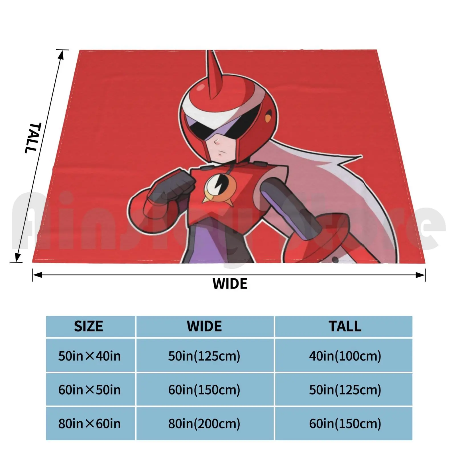 Mini Protoman Exe Blanket Fashion Custom Megaman Protoman Blues Mmbn Kawaii Video Games Game Art Battle Kids