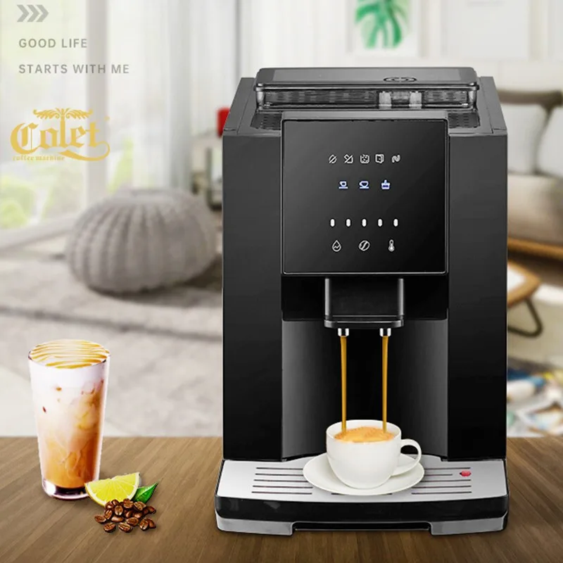 19Bar Expresso Coffee Machine Touch Screen Grinder Coffee Makers Semi-automatic Coffee Machine