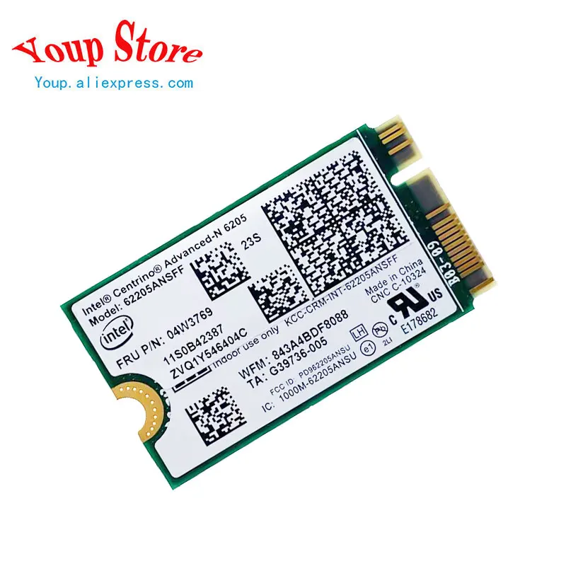 Novo original 62205ansff n6205 62205an sff wifi cartão 04w3769 ngff m.2 para lenovo thinkpad x1 carbono wi fi placa de rede