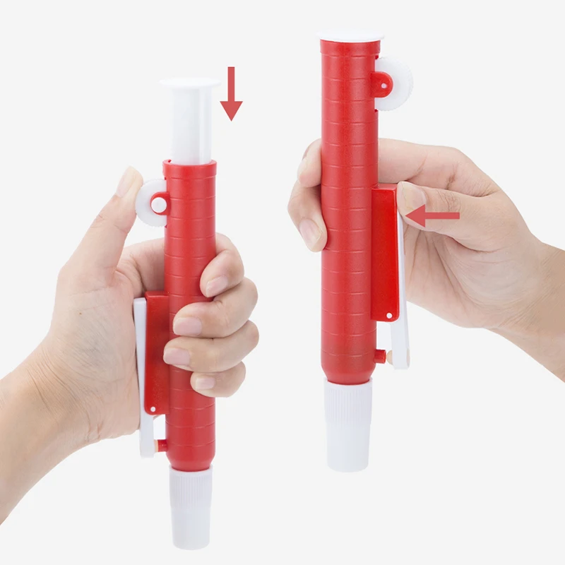 25ml Lab Laboratorio Pipetta pompa Rosso di Plastica Pipette Tubi