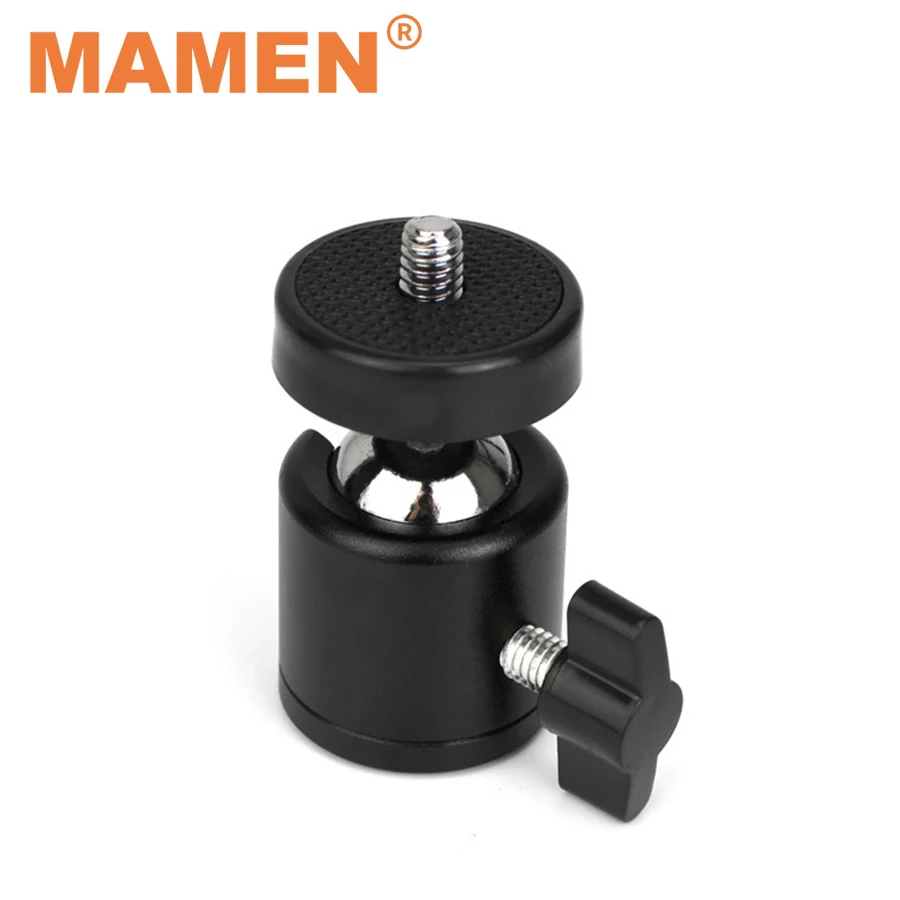 

MAMEN Mini Metal Ball Head With 1/4 3/8 inch Threaded Hole 360° Universal Ball Head For Tripods Cameras Phone Holder Fill Light