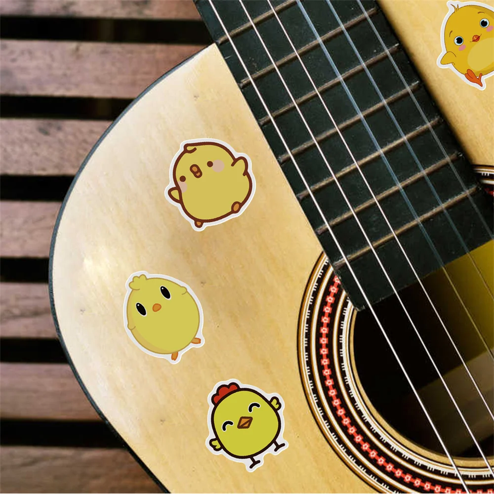 10/30/50PCS Yellow Cartoon Chick Graffiti Delicate Decal Sticker Diary Scrapbook Luggage Laptop Cute DIY Sticker Wholesale