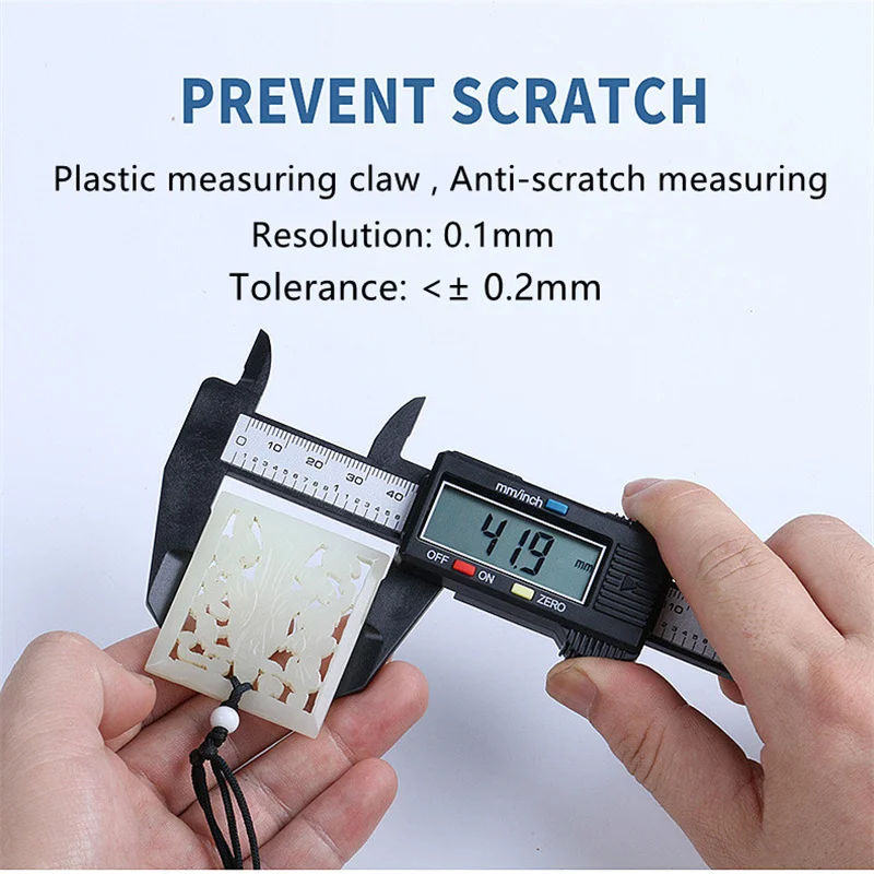 0-150mm Vernier Caliper Plastic LCD Digital Electronic Vernier Caliper Reading Micrometer Ruler Measuring Tool