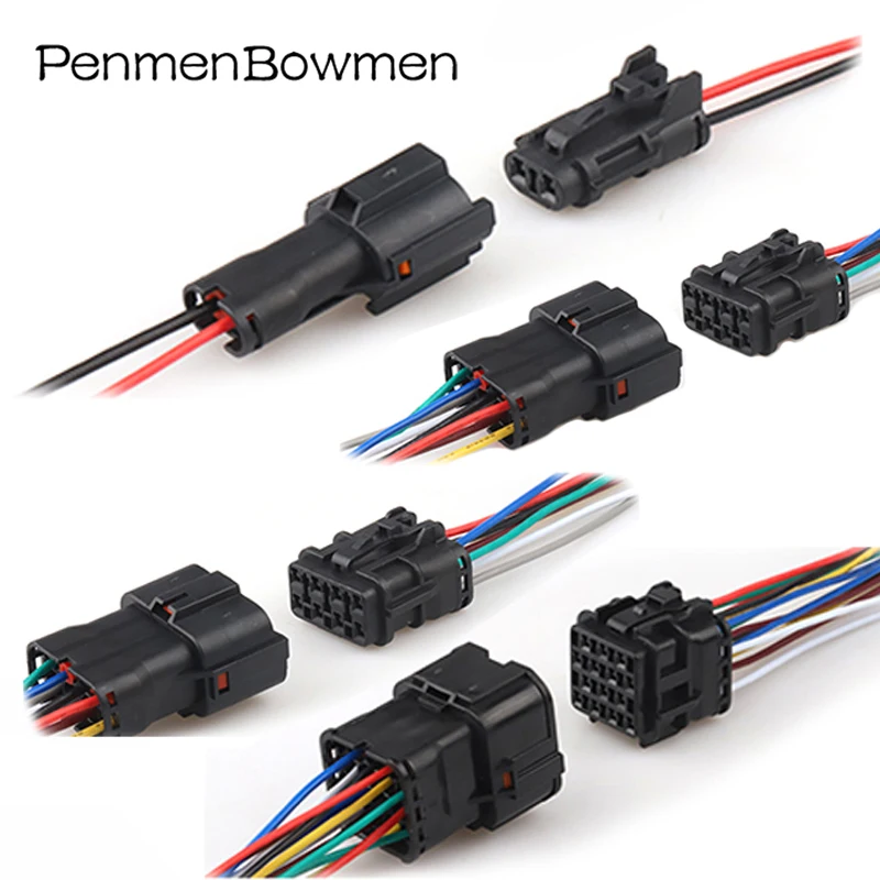 1 Set 1 2 3 4 6 8 12 14 16 Pin Car Xenon Lamp Fuel Pump Assembly Electrical Connectors Wire Harness Plug 7222-7544-40