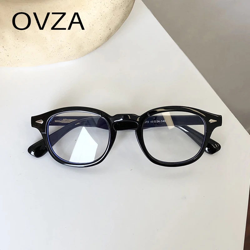 OVZA Fashion Rectangle Eyeglass Frame Men Computer Glasses for Women 2020 Anti Blue Ray Lens S7046