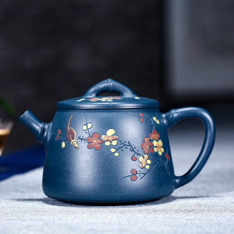 

TT Yixing Purple Clay Pot Raw Ore Green Mud Plum Blossom High Stone Ladle Handmade Tea Set New Product
