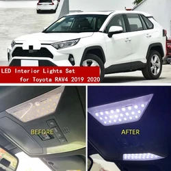 for Toyota RAV4 XA50 2019 2020 2021 RAV 4 MK5 Car Night Interior Dome Roof lights LED 4x4 Trunk Reading Lamp White Canbus Bulbs