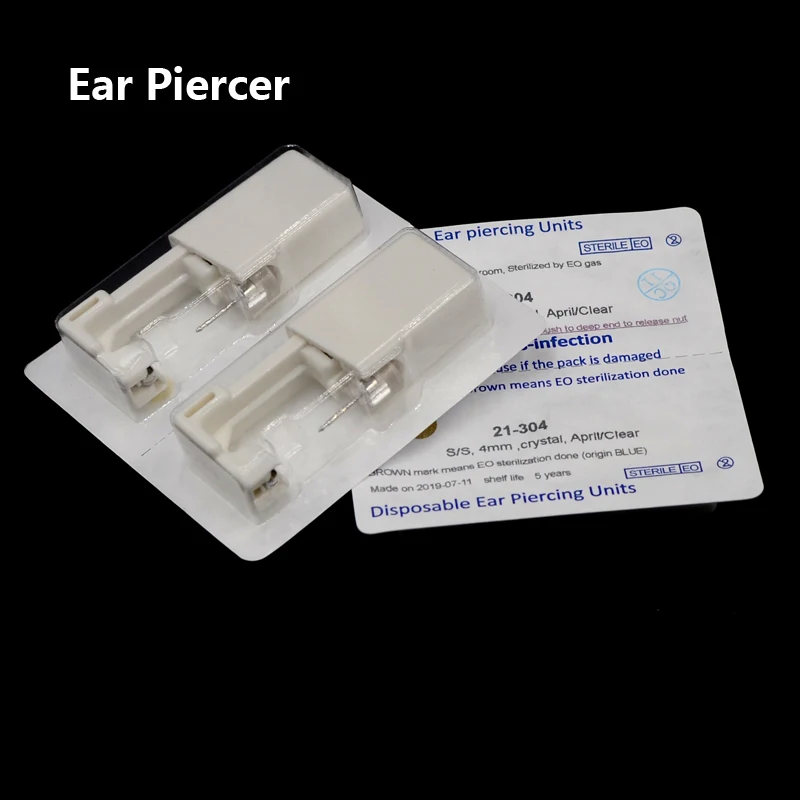 Safety & Easy Professional Ear Piercing Gun Unit Ear Stud Piercer Tools (Piercing uinit+Push Gun+Mark Pen+Ruler+Silicone Ear)