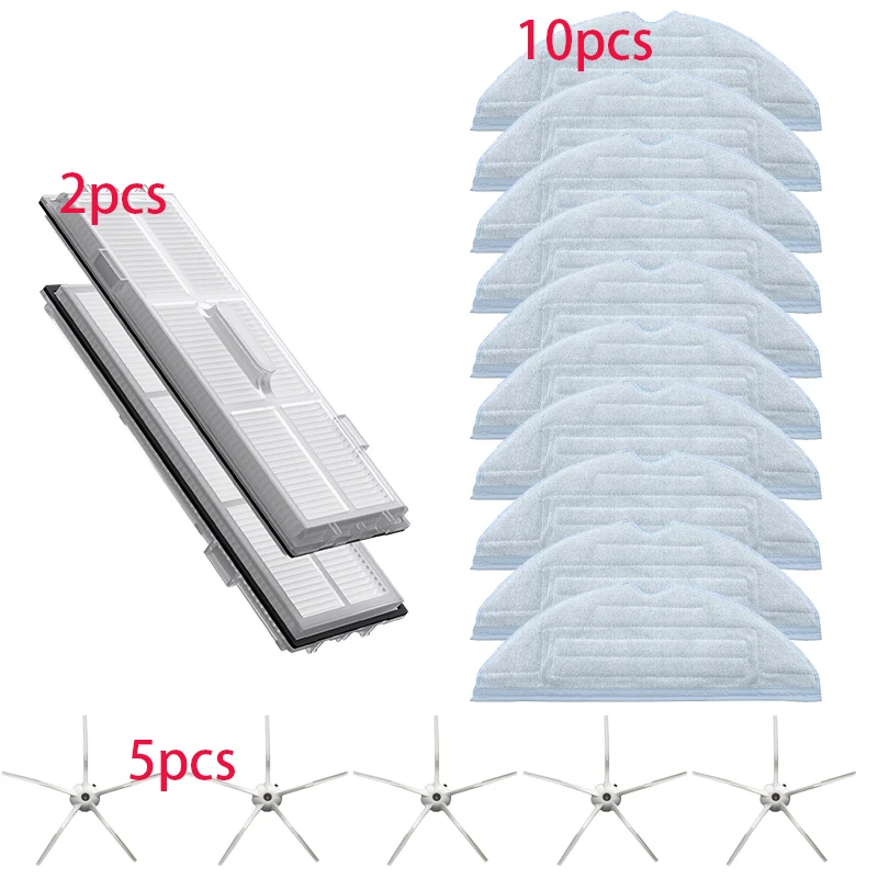 عالية الجودة فلتر Hepa تنظيف الملابس فرشاة جانبية ل شاومي Roborock T7S T7plus T7Splus S7 تنظيف القماش قطع الغيار