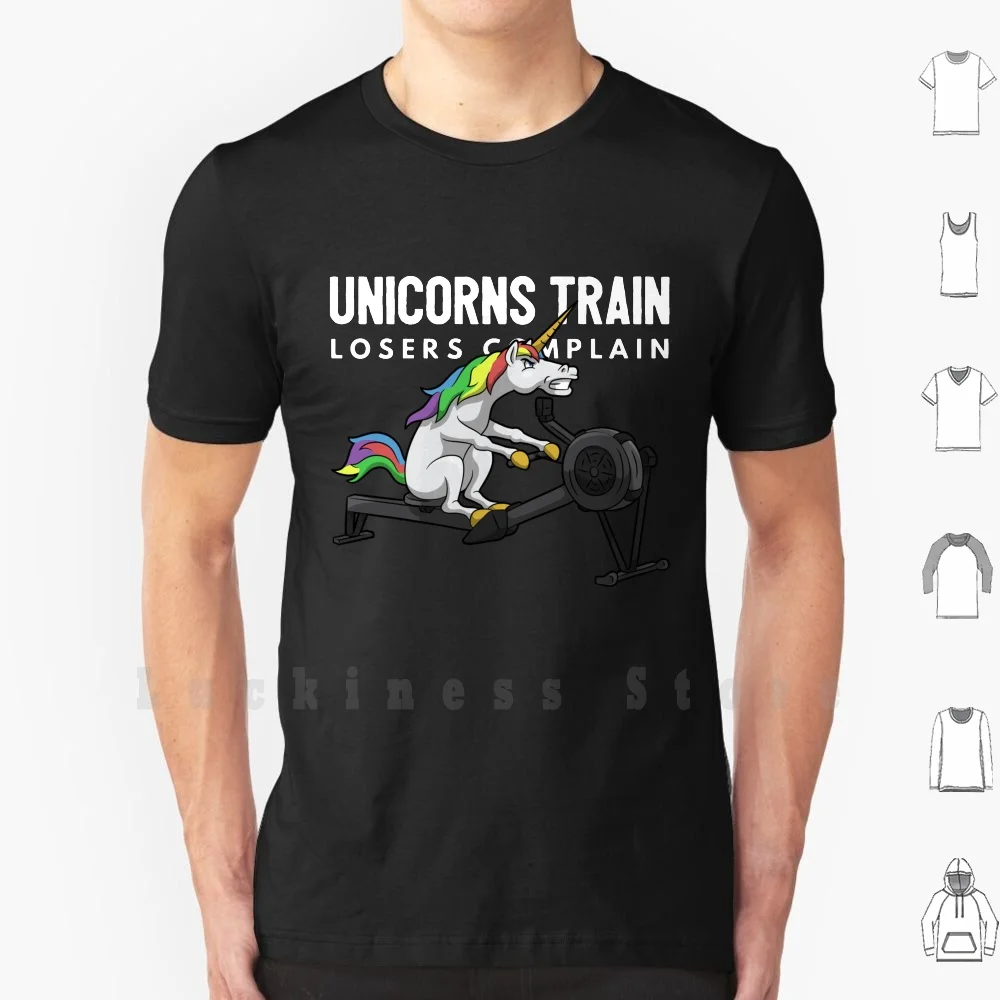 Unicorns Train , Losers Complain T Shirt Big Size 100% Cotton Unicorn Gym Workout Beast Fitness Lifting Weights Weightlifting