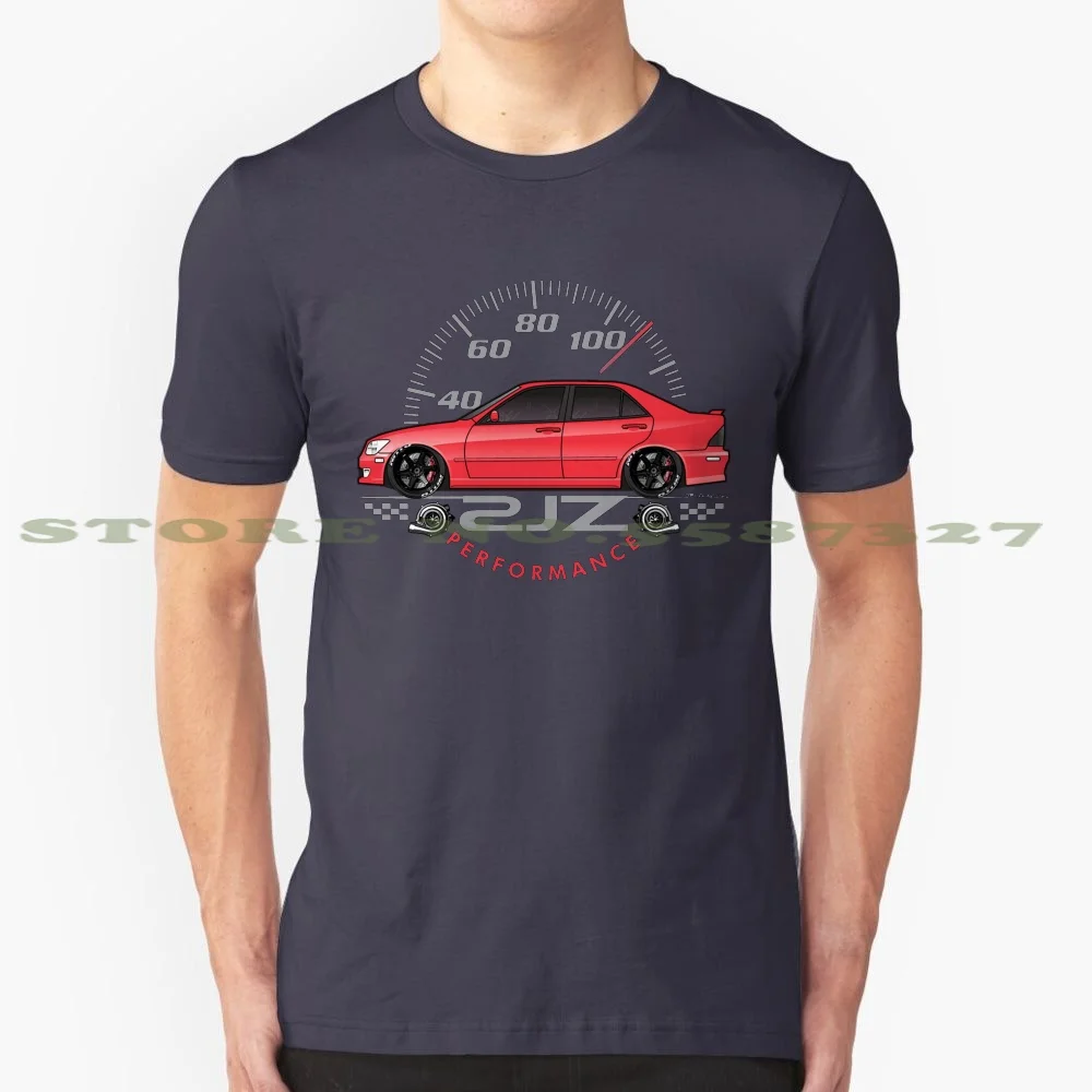 Red Is300 100% Pure Cotton T-Shirt Is300 Is200 1999 2000 2001 2002 Zero Two 2003 2004 2005 Altezza 2Jz Engine Sedan Fast Race