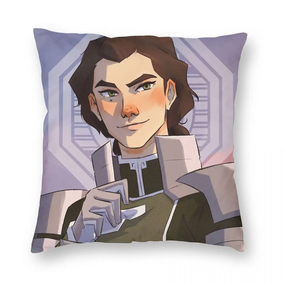 Kuvira Square Pillowcase Polyester Linen Velvet Printed Zip Decor Throw Pillow Case Home Cushion Cover