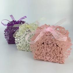 50pcs/lot Butterfly creative candy box DIY wedding favors and Gift Box Party Supplies Romantic mariage Candy boxes