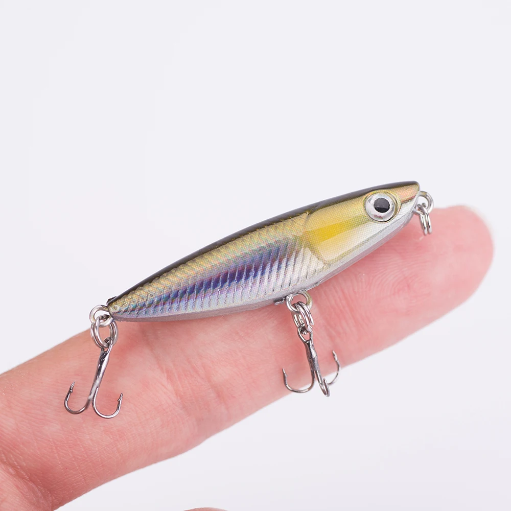 1PCS 4.5CM 2g Floating Mini Pencil Fishing Lure Crankbait Minnow Popper Top Water Hard Lure Fishing Bait