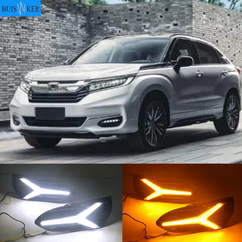 

1 Set DRL Daytime Running Lights Daylight 12V ABS Fog Lamp Cover With Turn Yellow Signal Light For Honda AVANCIER 2020