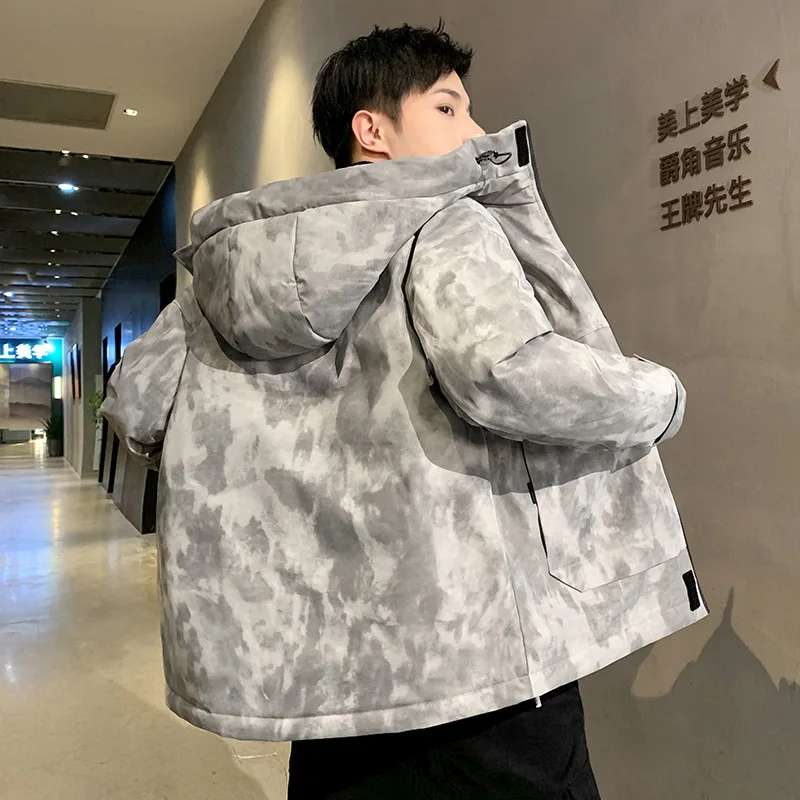 2020 Parka invernale da uomo coreano con cappuccio mimetico Decor antivento inverno caldo vendita calda qualità più cappotto maschile in cotone