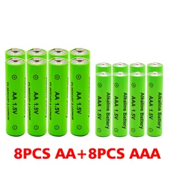 AAA + AA akumulator AA 1.5V 3000mah - 1.5V AAA 2100mAh alkaliczna latarka na baterie zabawka zegarek odtwarzacz MP3, bezpłatna dostawa