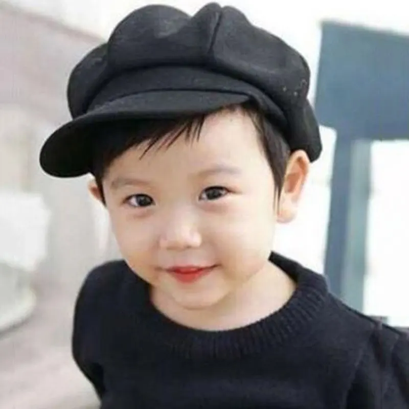 Fashion child  wild soft cute baby octagonal boy dome girl cap jersey child beret baseball hat