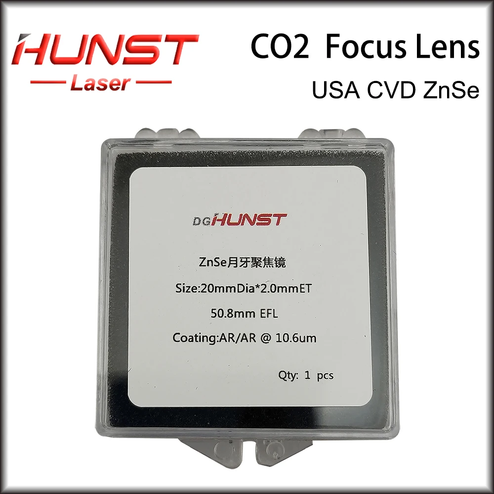 Imagem -05 - Lente Laser para Máquina de Corte e Gravura Peças de Reposição Eua Znse Mirro Dia 12 18 19 20 25 mm Foco 38.1 50.8 63.5 mm Hunst-co2