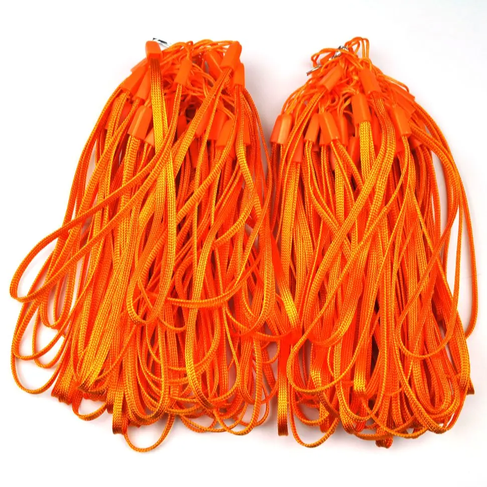 200Pcs Orange wrist Strap Lanyard for Mobile Mp3 DC 170mm