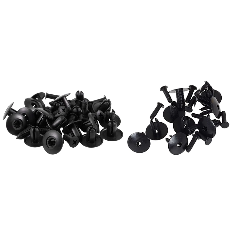 20Pcs Fender Liner Push Clips Retainer with 50Pcs Fender Lined with Fasteners Rivet Snaps Decorative Panel Snaps