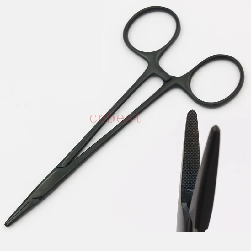 Cosmetic plastic surgery instrument 12.5cm stainless steel porcelain black handle needle holder needle holder double eyelid tool