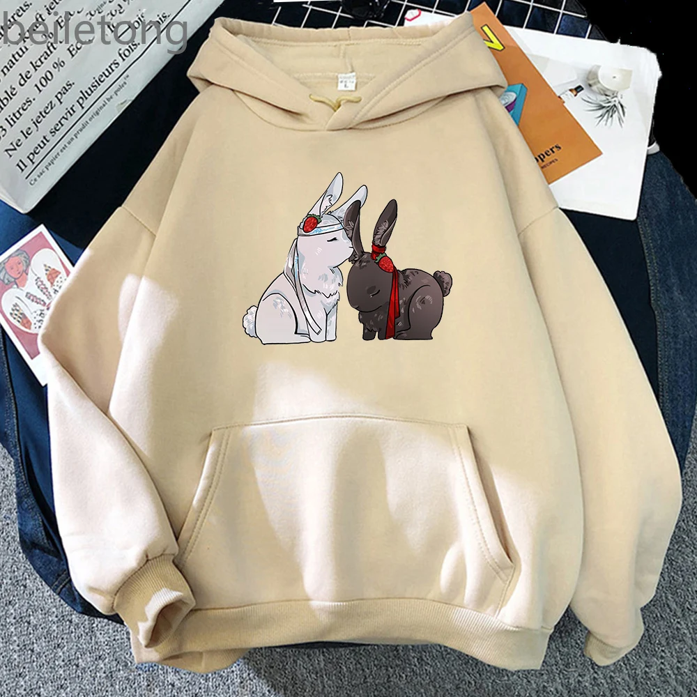 Anime Mo Dao Zu Shi Hoodie Women Streetwear Harajuku The Untamed Wangxian bunnies Hooded Loose Long Sleeve Men Sweatshirts Tops