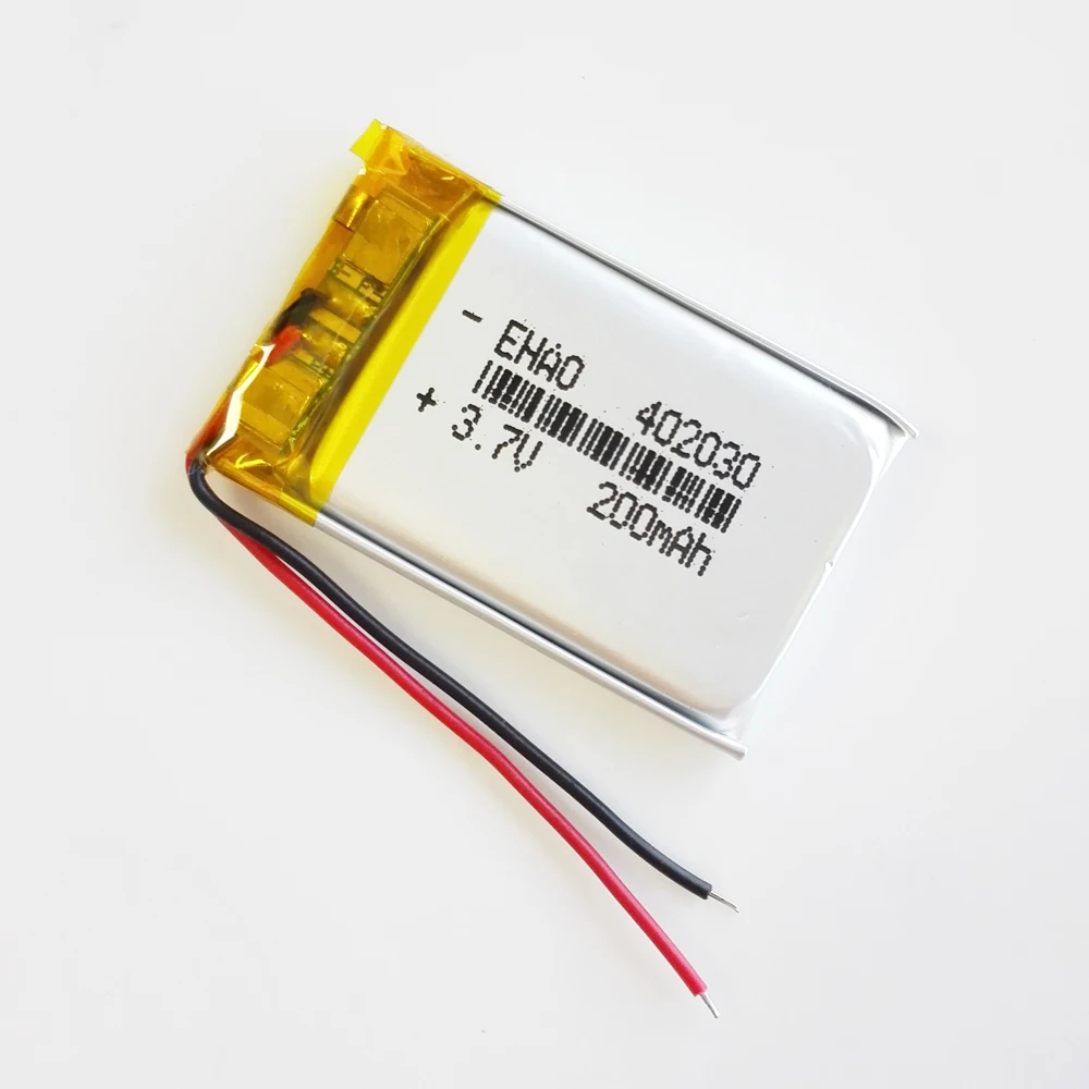 3.7V 200mAh 402030 litowo-polimerowa LiPo akumulator do Mp3 GPS inteligentny zegarek z kamerą głośnik Bluetooth rejestrator słuchawkowy