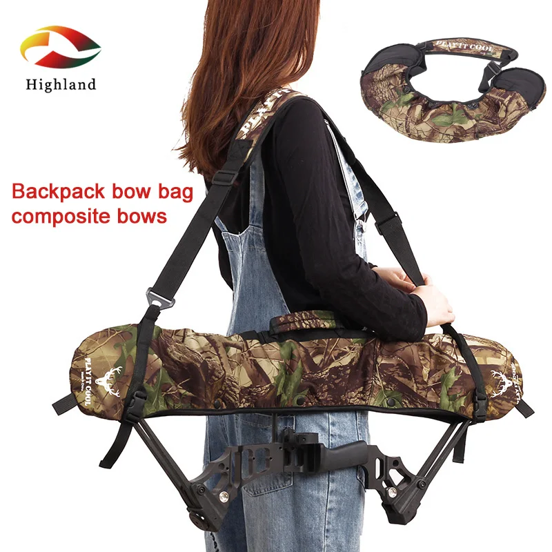 

Compound Bow Bag Shoulder Carrying Oxford Fabric Highly Stretchable Camouflage Black Hunting Compound Bow Bag