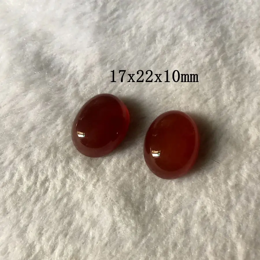 wholesale 5ps/lot Natural Red Carnelian Agate Bead Cabochon 15x22mm 17x22mm 18x26mm Oval Gemstone Cabochon Ring Face