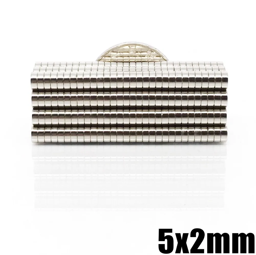 10-5000Pcs 5x2 Neodymium Magnet 5mm x 2mm N35 NdFeB Round Super Powerful Strong Permanent Magnetic imanes Disc 5*2