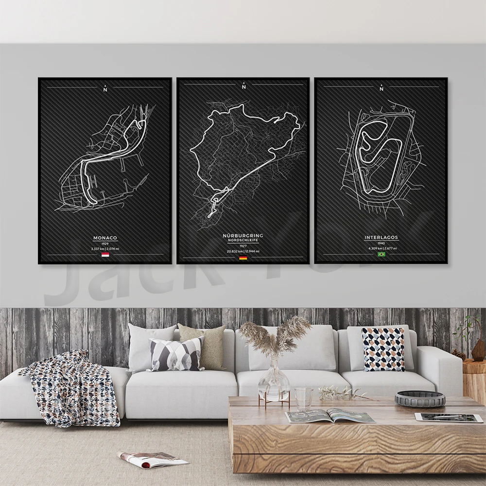 Monaco GP - Race Track Map |ürburgring Nordshleife - Race Track Map ,Interlagos - Race Track Map