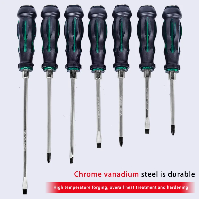 1 pz 4 "-8" cacciavite magnetico in acciaio al cromo vanadio con intaglio e testa a croce cacciavite a percussione esagonale misto