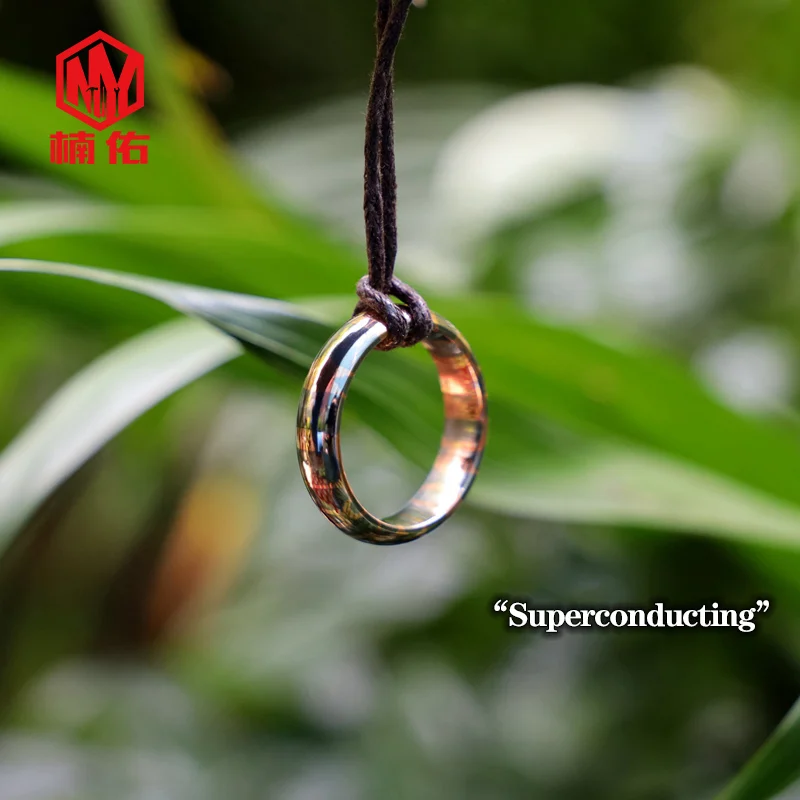 1PC Superconductor EDC Ring Metal Pendant Punk Meteorite Pattern Multifunctional Titanium Alloy Pendant