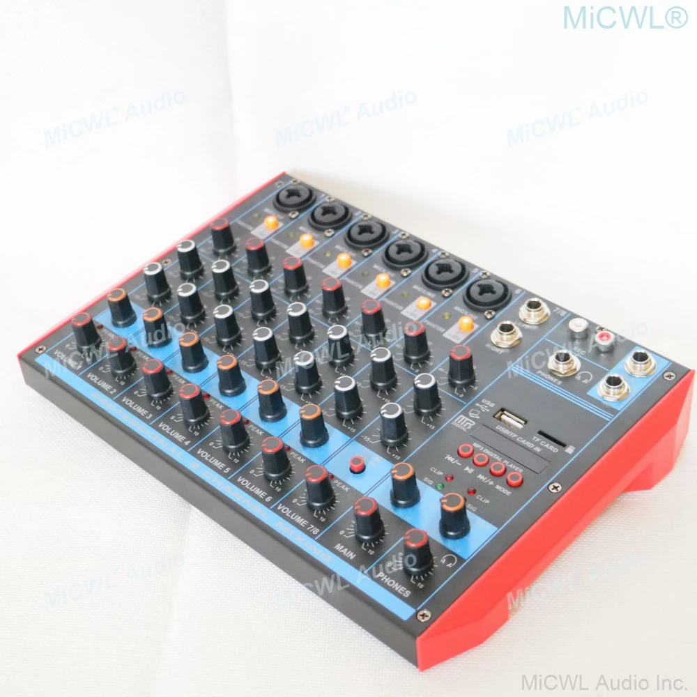 8 kanal Soundkarte Mischen Konsole Bluetooth Wireless Mixer Für PC Computer Laptop Live Bühne Studio DJ Karaoke