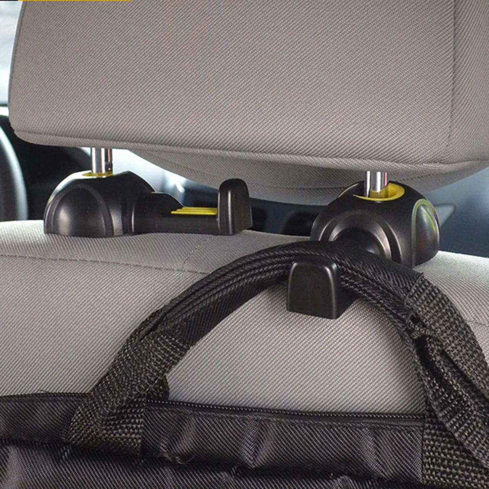 2pcs Universial Car Seat Hook Headrest Holder Hanger For Bag Clothes Interior Accessories