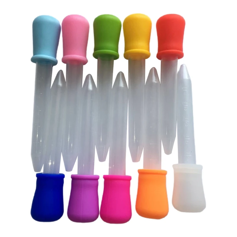 6/7/8/10 Pcs Baby Dropper Medicine Feeder Child Medicine Device Silicone Pipette Liquid Food Dropper Infant Utensil 5 ML Pipette