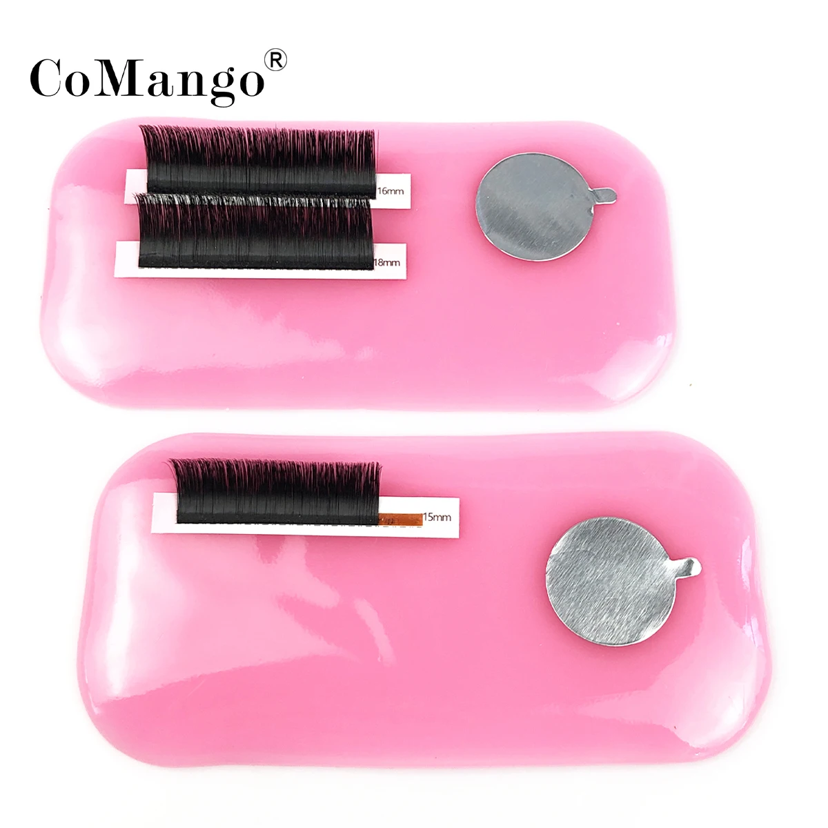 2pcs Flexible Silicone Eyelash Extension Stand Pallet Pad Lash Holder Tool Reusable Individual Eyelashes Easy Pick Up Tool