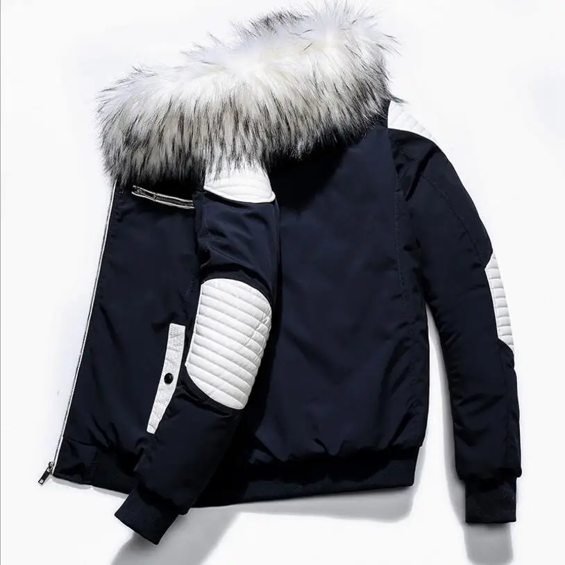 

Men Winter Slim Down Jackets Hooded Casual Winter Coats Pop Male Outwear Warm Parkas Winter Down Jackets