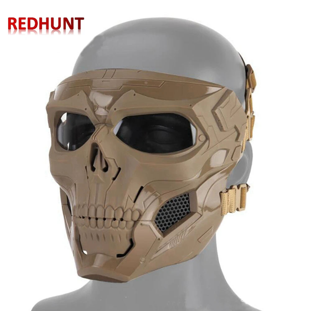 Airsoft Paintball Skull Skeleton Mask Tactical Full Face Mask with Eye Protection Helmet Mask FOR Paintball Game