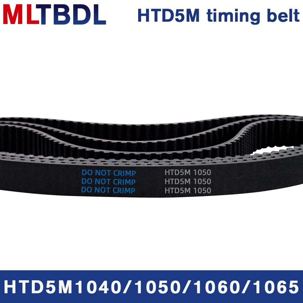 

HTD5M Timing Belt 1040 1050 1060 1065mm Length 15/20/25/30mm Width 5mm Pitch Teeth 208 210 212 213synchronous Rubber Pulley Belt