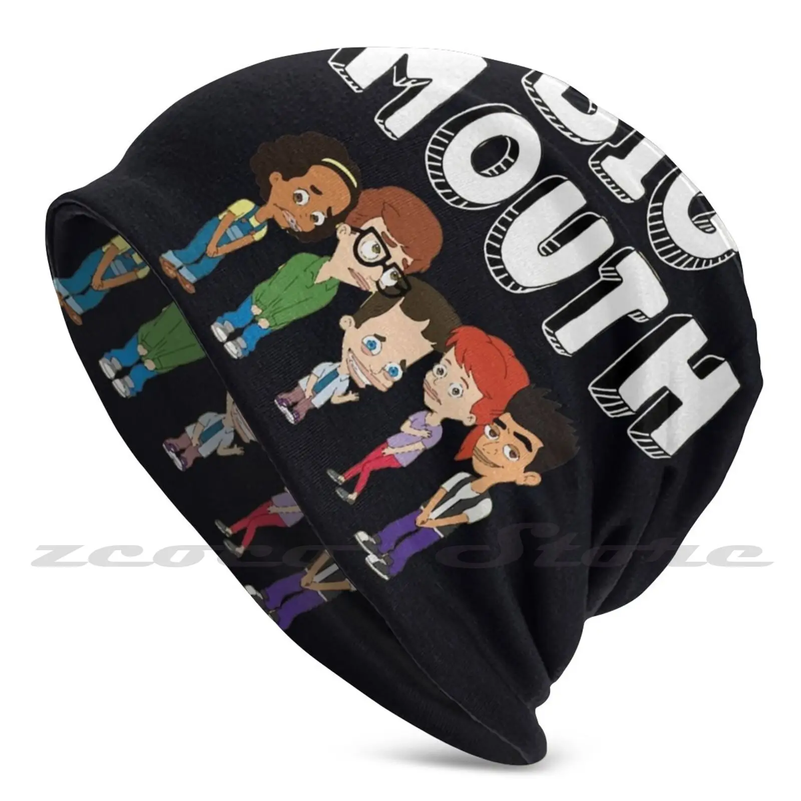 Big Mouth Diy Pullover Cap Knit Hat Plus Size Keep Warm Elastic Soft Big Mouth Netflix Cartoon Morty Rick Nick Birch Andrew