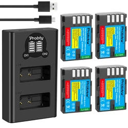 High quality 2300mAh DMW-BLF19 DMW BLF19 BLF19E DMW-BLF19e battery + LED dual USB charger for Panasonic Lumix GH3 GH4 GH5 G9