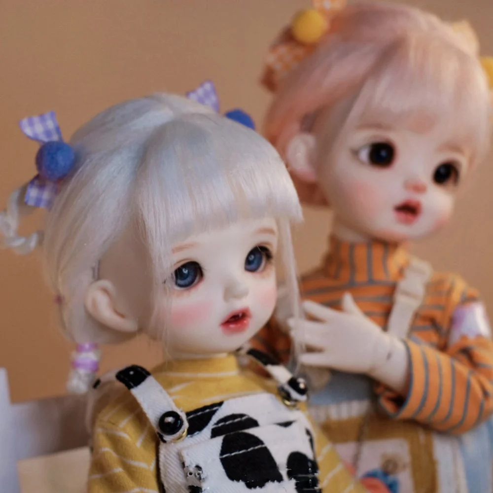 OB11 1/8 1/6 1/4 Schaal BJD Pruik Pop Accessoires Super Leuke Haar Pruiken Voor BJD/SD OB11 YOSD MSD Meisje Accessoires C1431