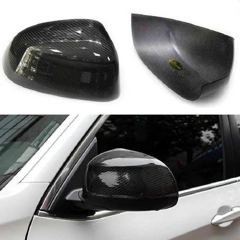 

Dry Carbon Fiber Mirror Cover Cap Fit For BMW X3 F25 X4 F26 X5 F15 X6 F16 14-17