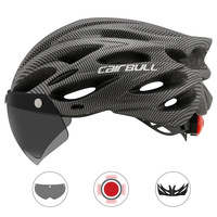 Cairbull bicycle Helmet Intergrally-molded Ultralight Mountain Helmets With Removable Visor Goggles Bike Taillight Road Helmets