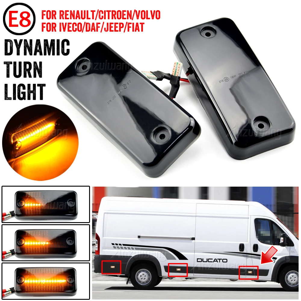 FOR Fiat Ducato IVECO Daily Citroen Relay Peugeot Boxer RENAULT VOLVO FL/FE IRISBUS HEULIEZ DAF LED Side Marker Light lamp Smoke