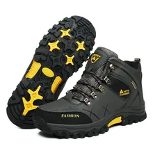 Waterproof Leather Winter Snow Boots Men #4