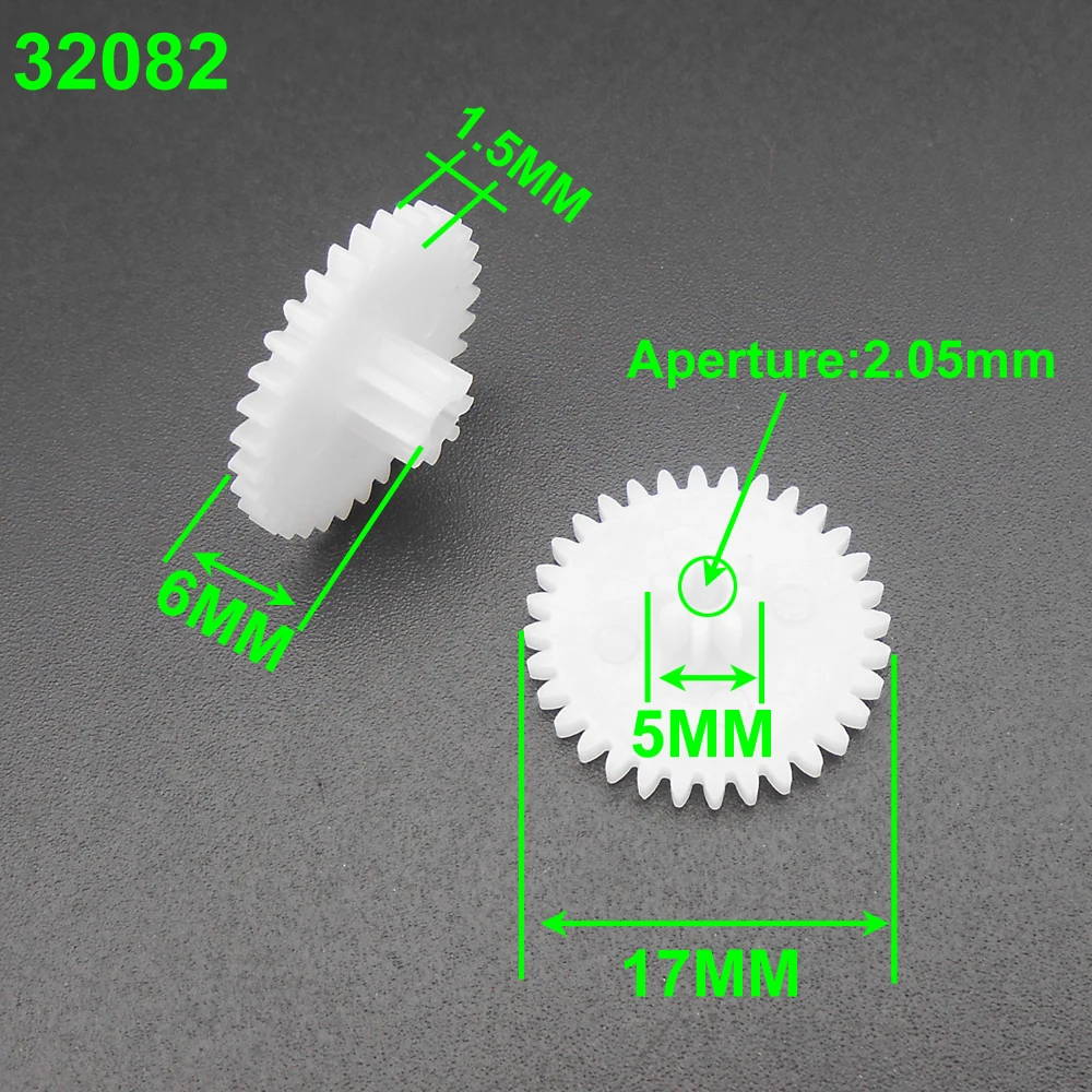 10000Pcs New 0.5 Modulus 0.5M Double Gear Reduction Bilayer Gears 32 Teeth + 8 Teeth Aperture 2MM 2.05mm 2B Loose Fitting 32T 8T