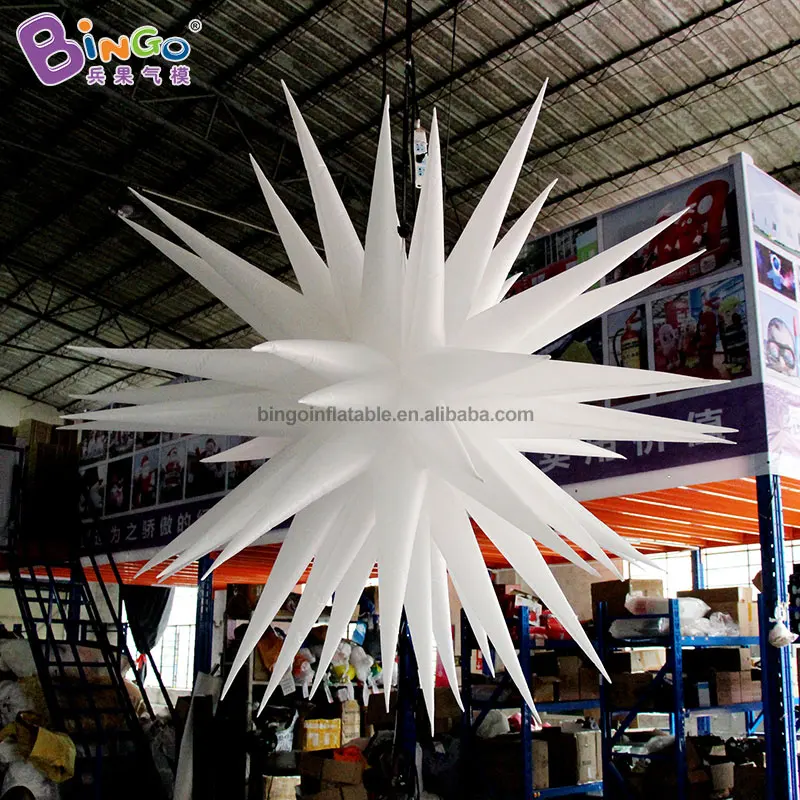 Inflatable Lighted Star 2.4M Inflatable Valentine Hanging Lighted Decor for Holiday/Wedding/Stage Setting-Toys